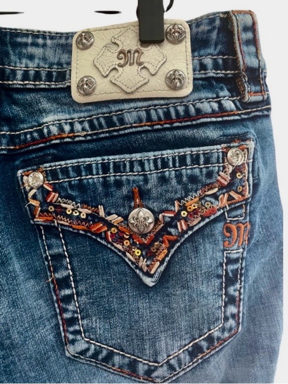 Miss Me Women's Skinny Distressed Blue Jeans